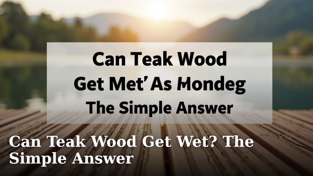 Can Teak Wood Get Wet? The Simple Answer