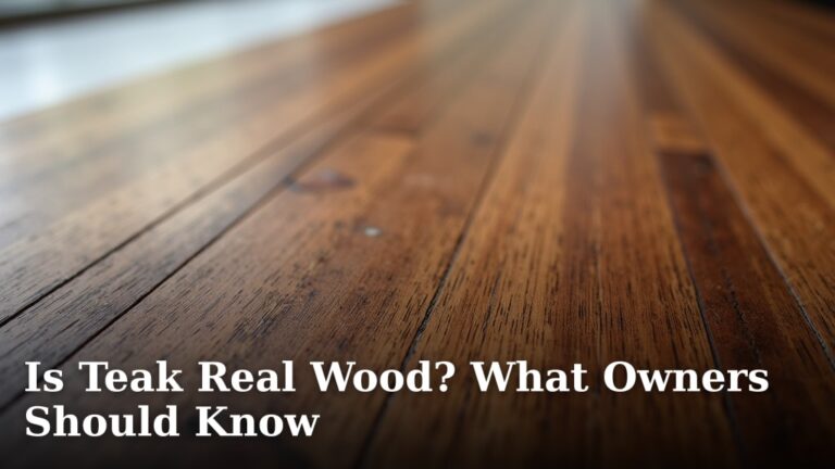 Is Teak Real Wood? What Owners Should Know