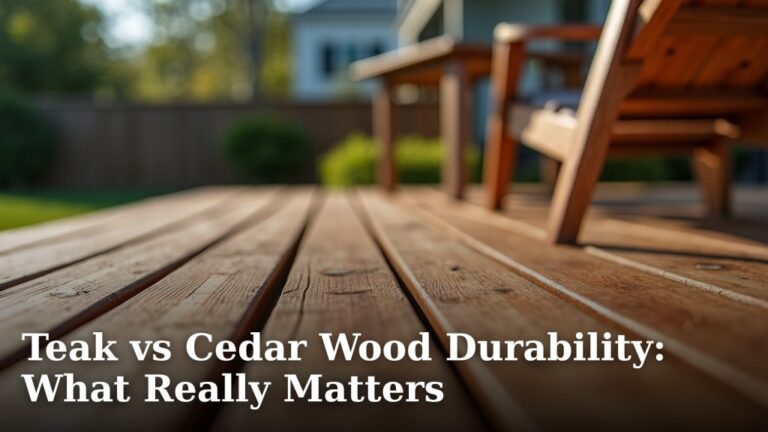 Teak vs Cedar Wood Durability: What Really Matters