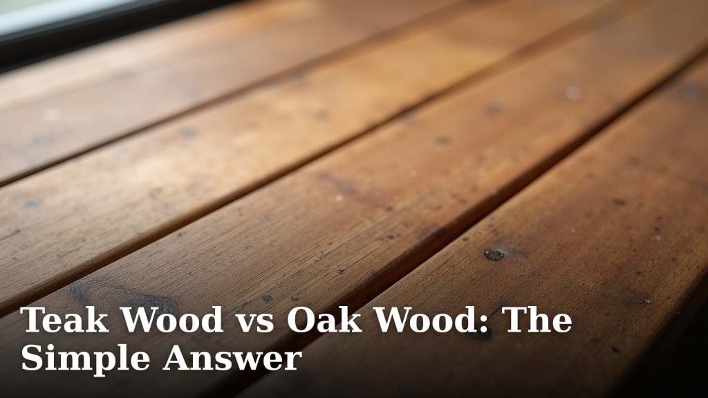 Teak Wood vs Oak Wood: The Simple Answer