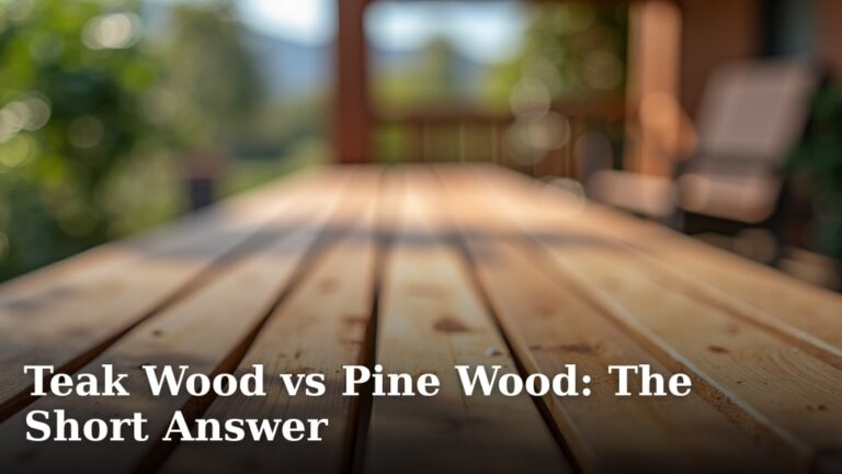 Teak Wood vs Pine Wood: The Short Answer
