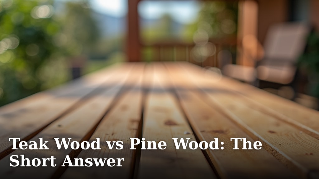 Teak Wood vs Pine Wood: The Short Answer
