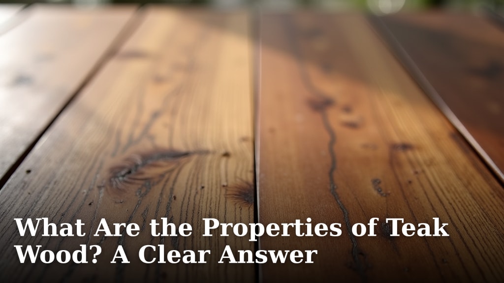What Are the Properties of Teak Wood? A Clear Answer