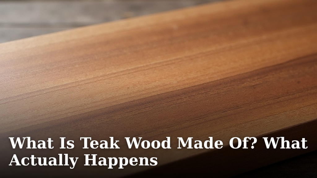 What Is Teak Wood Made Of? What Actually Happens
