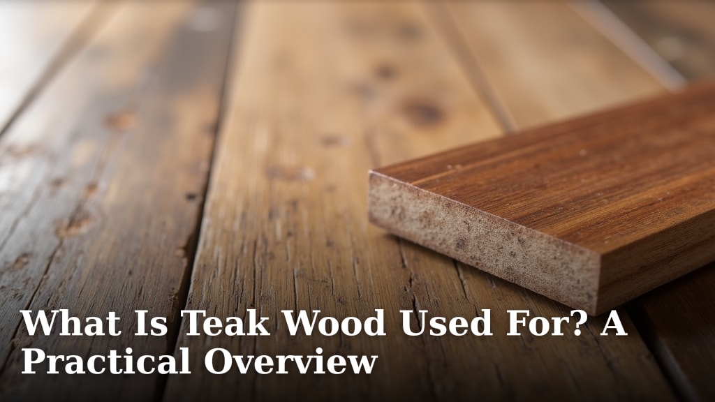 What Is Teak Wood Used For? A Practical Overview